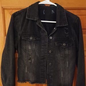 Black denim jacket